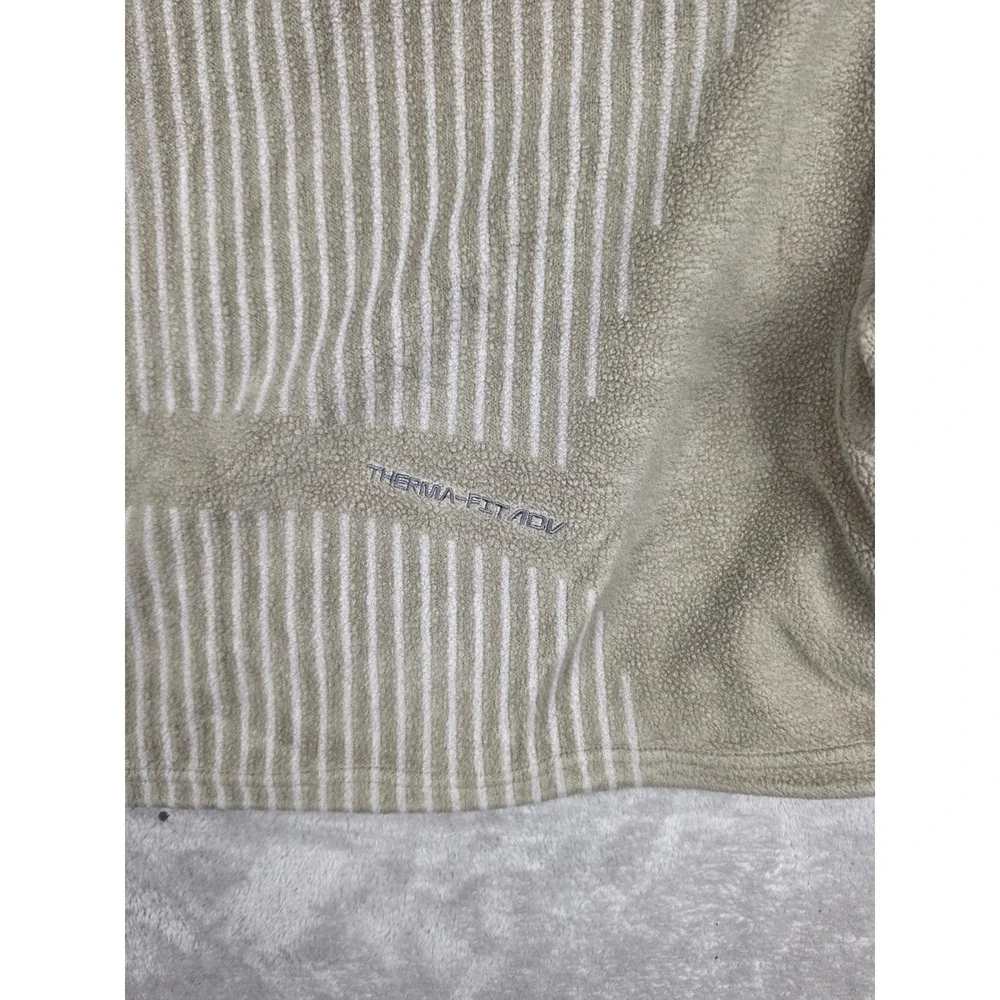 Nike Pro Hoodie Women XL Tan Therma-FIT ADV Cropped Fleece Pullover Sweatshirt